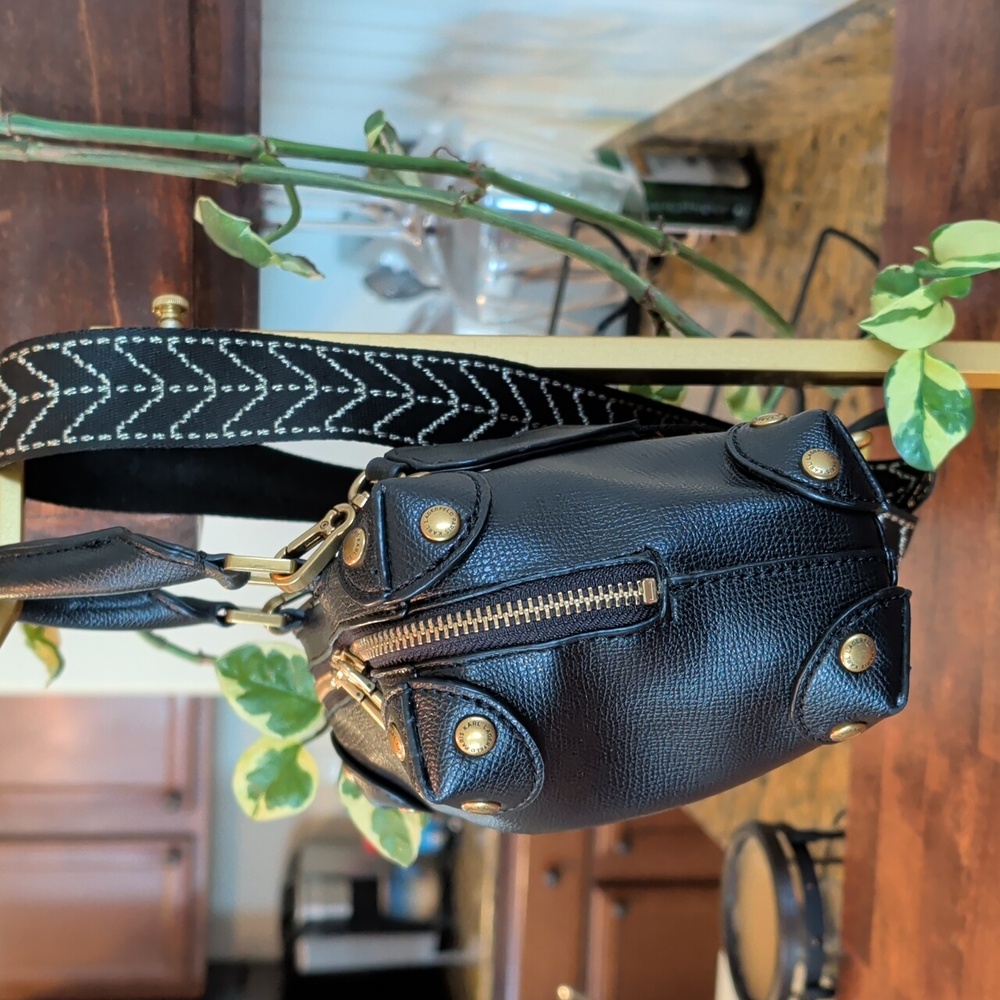 Karl Lagerfeld Black Satchel with Gold Accents - Picture 3 of 16